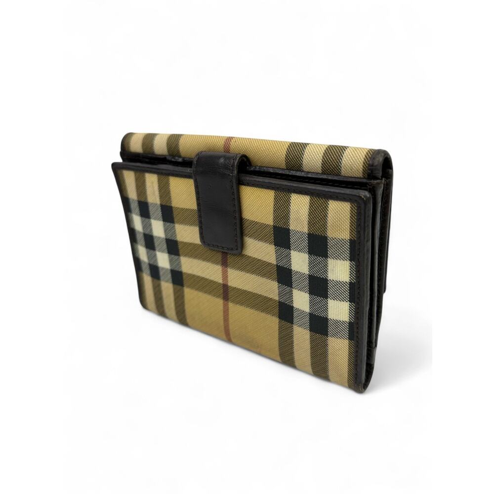 Vintage Burberry Nova Check House Check Canvas Leather Bifold Wallet - Picture 4 of 7